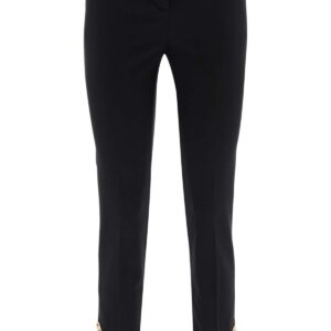 VERSACE TROUSERS WITH MEDUSA BUTTONS 38 Black Wool