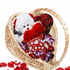 Valentines Bear Basket - Regular