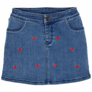 Valentine's Day Heart Denim Skirt