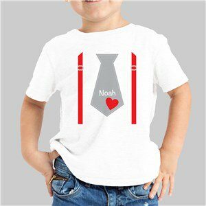Valentine's Day Personalized Tie Youth T-Shirt