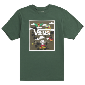 Vans Boys Vans Print Box T-Shirt - Boys' Grade School Green/White Size M