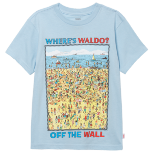 Vans Boys Vans x Wheres Waldo Beach Scene T-Shirt - Boys' Preschool Blue/Multi Size 6