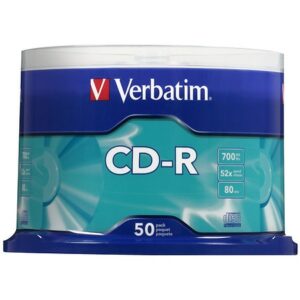 Verbatim CD-R Disc Spindle 52x Speed 700MB/80-Minute - 50.0 ea