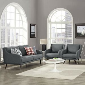 Verve Living Room Set Set of 3 in Gray