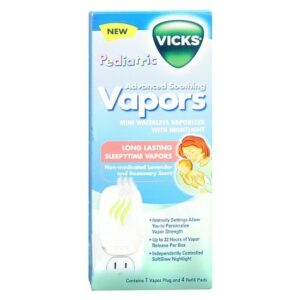 Vicks Advanced Soothing Vapors Mini Waterless Vaporizer with Nightlight - 1.0 ea