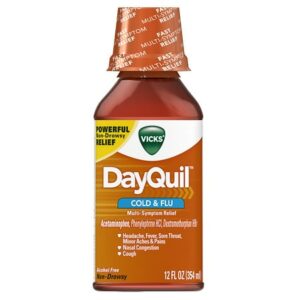 Vicks Dayquil Multisymptom Cold & Flu Relief, Non-Drowsy - 12.0 fl oz