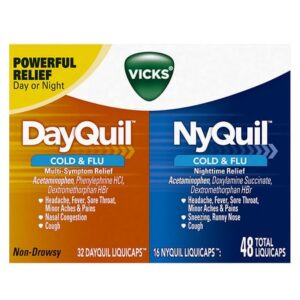 Vicks Dayquil Nyquil Cold & Flu Relief Combo Pack, LiquiCaps - 48.0 ea