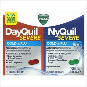 Vicks Dayquil Nyquil Severe Cough, Cold & Flu Relief LiquiCaps Convenience Pack - 48.0 ea