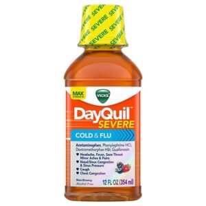 Vicks Dayquil Severe Cold & Flu Relief Liquid - 12.0 fl oz