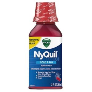 Vicks Nyquil Cold & Flu Relief Cherry - 12.0 fl oz