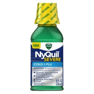 Vicks Nyquil Severe Cold & Flu Nighttime Relief Original - 8.0 oz