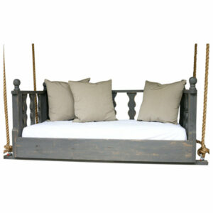 Victorian Swing Bed, 33"x70", With Mattress, Hazel, Chain Hanging Kit