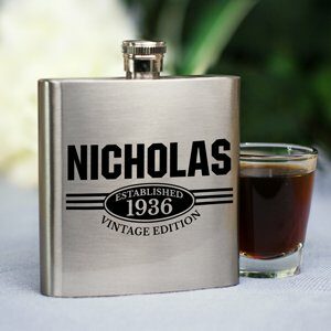 Vintage Edition Personalized Flask
