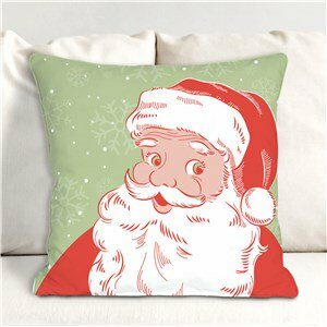Vintage Santa Christmas Throw Pillow