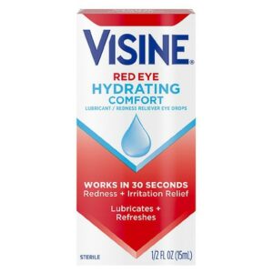 Visine Red Eye Hydrating Comfort Lubricating Eye Drops - 0.5 oz