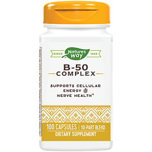 Vitamin B-50 Complex - Energy & Nerve Support (100 Capsules)