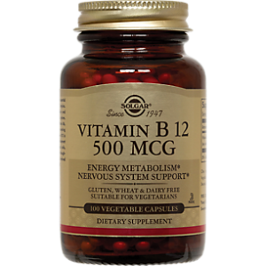 Vitamin B12 - 500 MCG (100 Vegetarian Capsules)