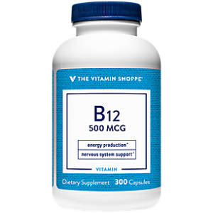 Vitamin B12 - 500 MCG (300 Capsules)