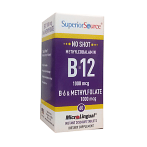 Vitamin B12, B6 & MethylFolate - 1,000 MCG (60 Dissolving Tablets)