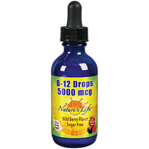 Vitamin B12 Drops - Sugar Free Wildberry Flavor - 5,000 MCG (2 Fluid Ounces)