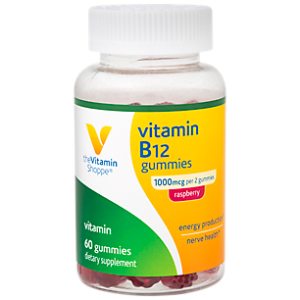 Vitamin B12 Gummies - Raspberry - 1,000 MCG per 2 (60 Gummies)