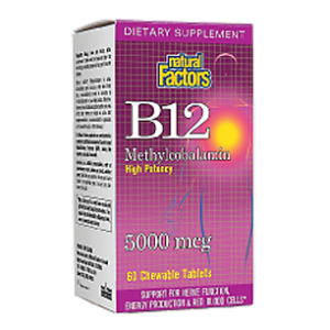 Vitamin B12 Methylcobalamin - 5,000 MCG (60 Chewable Tablets)