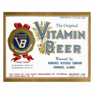 "Vitamin Beer" Digital Paper Print by Vintage Booze Labels, 18"x15"