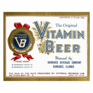 "Vitamin Beer" Digital Paper Print by Vintage Booze Labels, 24"x20"