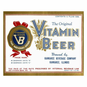 "Vitamin Beer" Digital Paper Print by Vintage Booze Labels, 38"x31"