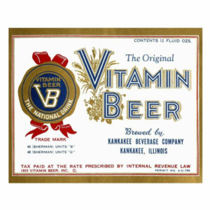 "Vitamin Beer" Digital Paper Print by Vintage Booze Labels, 46"x37"