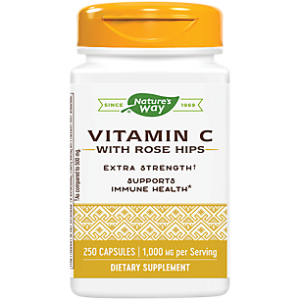 Vitamin C-100 with Rose Hips - Supports Immune Health (250 Capsules)