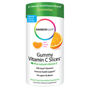 Vitamin C Gummy Slices + Natural Vitamin E - 250 MG - Orange (90 Gummies)