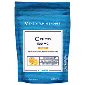 Vitamin C - Orange Flavor Free of Artificial Sweeteners, Flavors, Colors - 500 MG (60 Soft Chews)