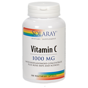 Vitamin C with Bioflavonoid Concentrate + Rose Hips & Acerola - 1,000 MG (100 Vegetarian Capsules)