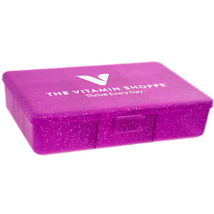 Vitamin Chest Pill Case Purple Glitter