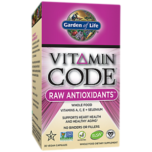 Vitamin Code Raw Antioxidants with Whole Food Vitamin A, C, E + Selenium (30 Vegan Capsules)