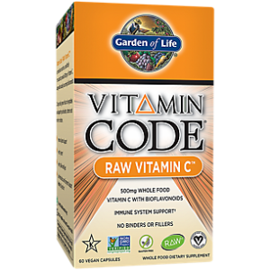 Vitamin Code Raw Vitamin C - 500 MG Whole Food Vitamin C with Bioflavonoids (60 Vegan Capsules)