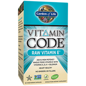 Vitamin Code Raw Vitamin E - High Potency Whole Food Formula (60 Vegetarian Capsules)