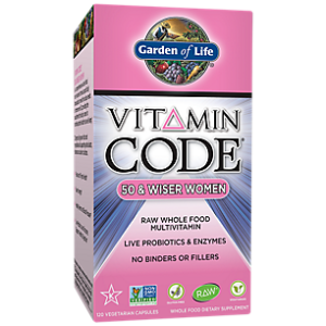 Vitamin Code Raw Whole Food Multivitamin for Women 50 & Wiser (120 Vegetarian Capsules)