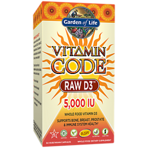 Vitamin Code Raw Whole Food Vitamin D3 - 5,000 IU (60 Vegetarian Capsules)