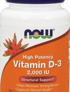 Vitamin D-3 2000 IU/120 Softgels - Bone Support NOW