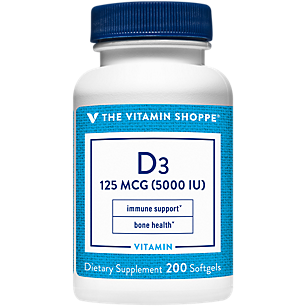 Vitamin D3 5000 IU (200 Softgels)