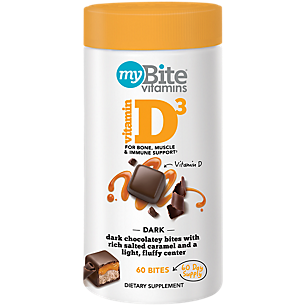 Vitamin D3 Chocolate Bites - Support Bone, Muscle & Immune Health - Dark Chocolate (60 Bites)