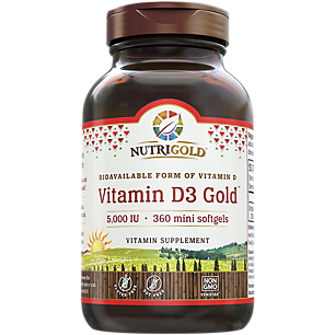 Vitamin D3 Gold - 5,000 IU (360 Softgels)