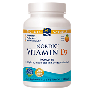 Vitamin D3 - Healthy Bones, Mood & Immune System Function - 1,000 IU - Orange (120 Softgels)