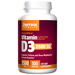 Vitamin D3 - Supports Calcium & Bone Metabolism - 2,500 IU (100 Softgels)