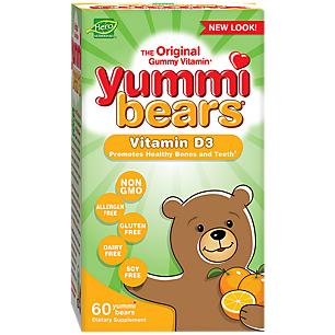 Vitamin D3 Yummi Bears for Kid's - Orange (60 Gummies)