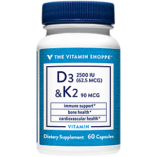 Vitamin D3 & K2 - 2,500 IU (60 Capsules)