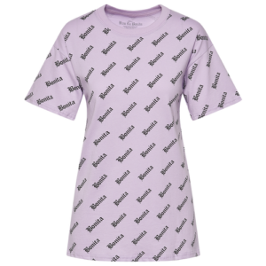 Viva La Bonita Womens Viva La Bonita All Over Print T-Shirt - Womens Purple/Black Size S