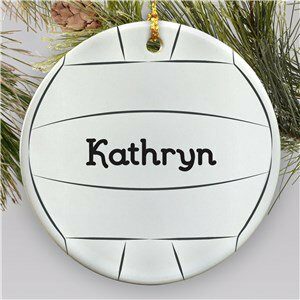 Volleyball Personalized Ceramic Holiday Ornament